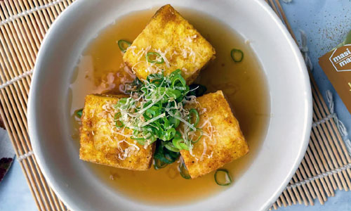 Agedashi Tofu in warm broth
